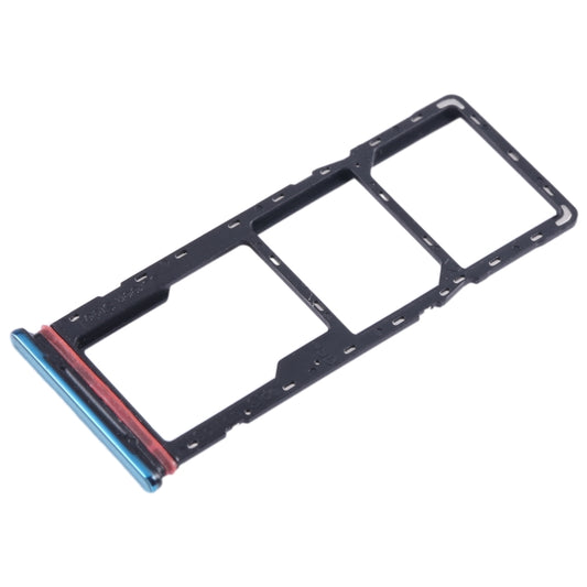 For Tecno Spark 8T SIM Card Tray + SIM Card Tray + Micro SD Card Tray (Blue) by buy2fix