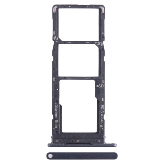 For Tecno Spark Go 2023 BF7n SIM Card Tray + SIM Card Tray + Micro SD Card Tray (Black)