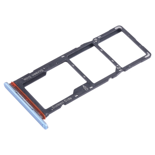 For Tecno Spark Go 2023 BF7n SIM Card Tray + SIM Card Tray + Micro SD Card Tray (Blue) by buy2fix