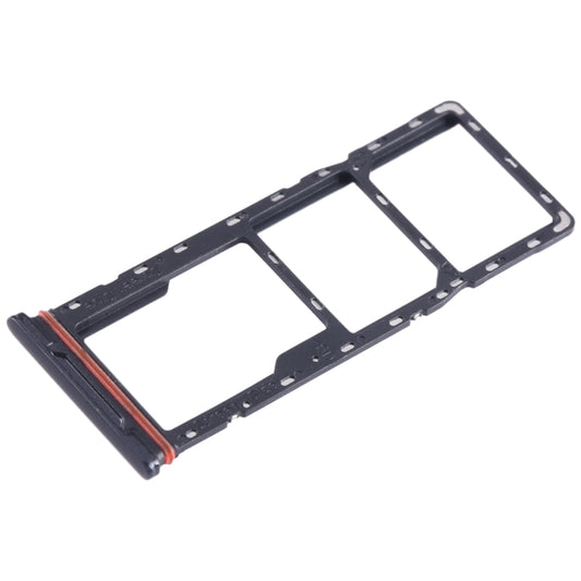 For Infinix Hot 10i X659B SIM Card Tray + SIM Card Tray + Micro SD Card Tray (Black) by buy2fix