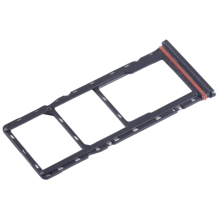 For Infinix Hot 10i X659B SIM Card Tray + SIM Card Tray + Micro SD Card Tray (Black) by buy2fix