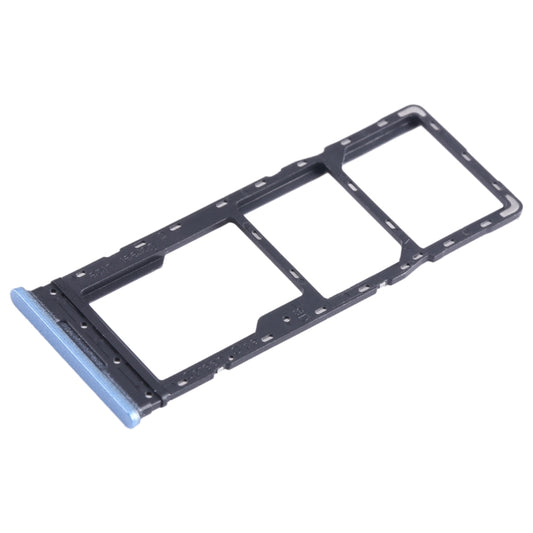 For Infinix Note 11 X663 SIM Card Tray + SIM Card Tray + Micro SD Card Tray (Blue) by buy2fix