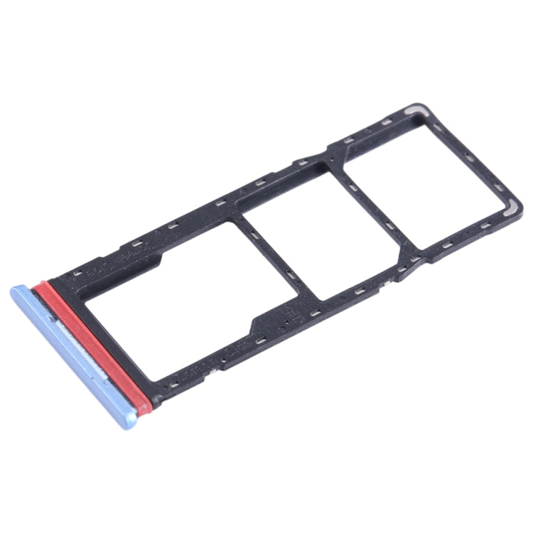 For Infinix Hot 12i X665B SIM Card Tray + SIM Card Tray + Micro SD Card Tray (Blue) by buy2fix