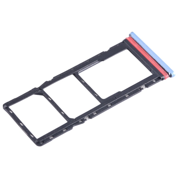 For Infinix Hot 12i X665B SIM Card Tray + SIM Card Tray + Micro SD Card Tray (Blue) by buy2fix