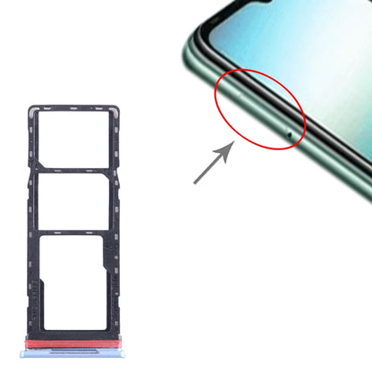For Infinix Hot 12i X665B SIM Card Tray + SIM Card Tray + Micro SD Card Tray (Blue) by buy2fix