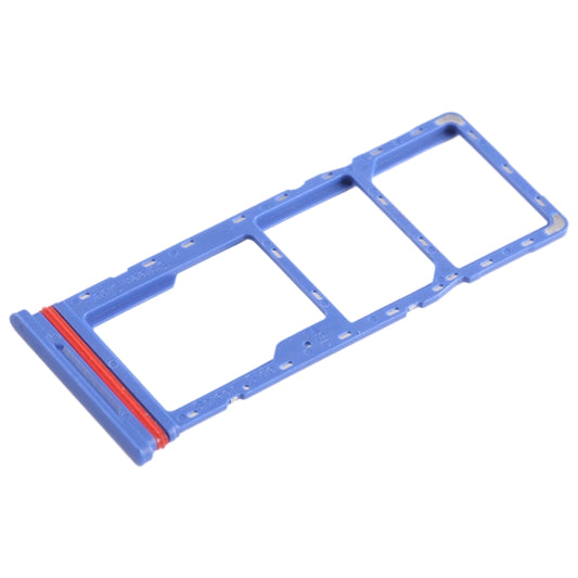 For Infinix Smart 6 HD X6512 SIM Card Tray + SIM Card Tray + Micro SD Card Tray (Dark Blue) by buy2fix