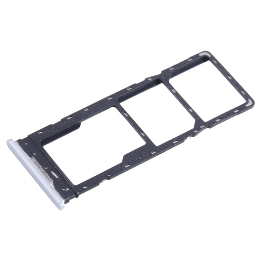 For Infinix Hot 20 X6826 SIM Card Tray + SIM Card Tray + Micro SD Card Tray (White) by buy2fix