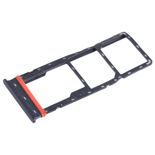 For Infinix Smart 7 X6515 SIM Card Tray + SIM Card Tray + Micro SD Card Tray (Black) by buy2fix