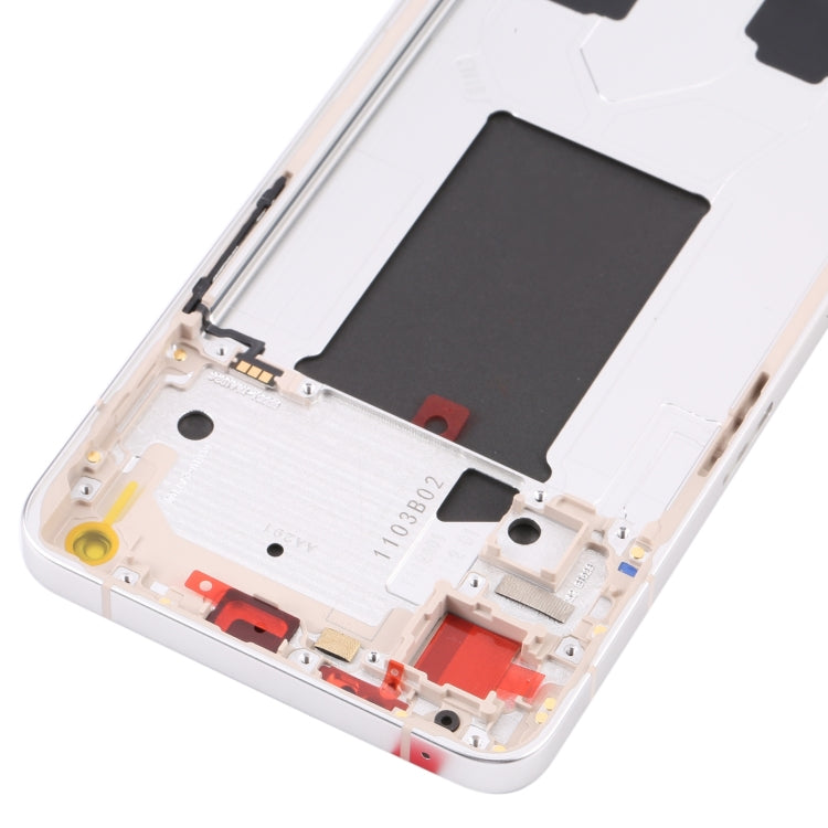 For OPPO Reno7 Pro 5G Front Housing LCD Frame Bezel Plate (Gold) - LCD Screen by buy2fix | Online Shopping UK | buy2fix