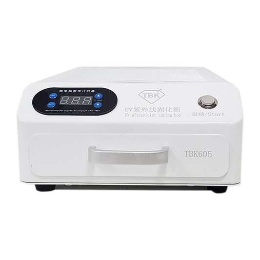 TBK 605 100W Mini UV Curing Lamp Box 48 LEDs Curved Surface Screen UV Curing Box, EU Plug by TBK