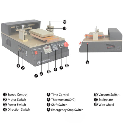 TBK958 Aluminum Alloy LCD Screen Automatic Separation Machine Built-in Temperature Control Chip For 7 inch Mobile Phone - Separation Equipment by TBK | Online Shopping UK | buy2fix