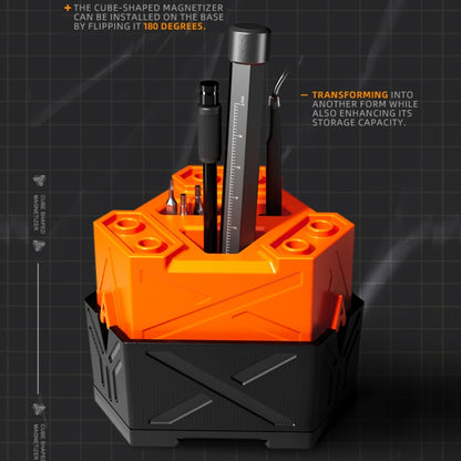 JAKEMY JM-Z21 Cube Shaped Screwdriver Magnetizer/Demagnetizer (Orange) - Repair & Spare Parts by JAKEMY | Online Shopping UK | buy2fix