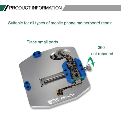 BEST BST-001L Aluminum Alloy Universal Motherboard PCB IC Chip Holder Fixture - Repair Fixture by BEST | Online Shopping UK | buy2fix