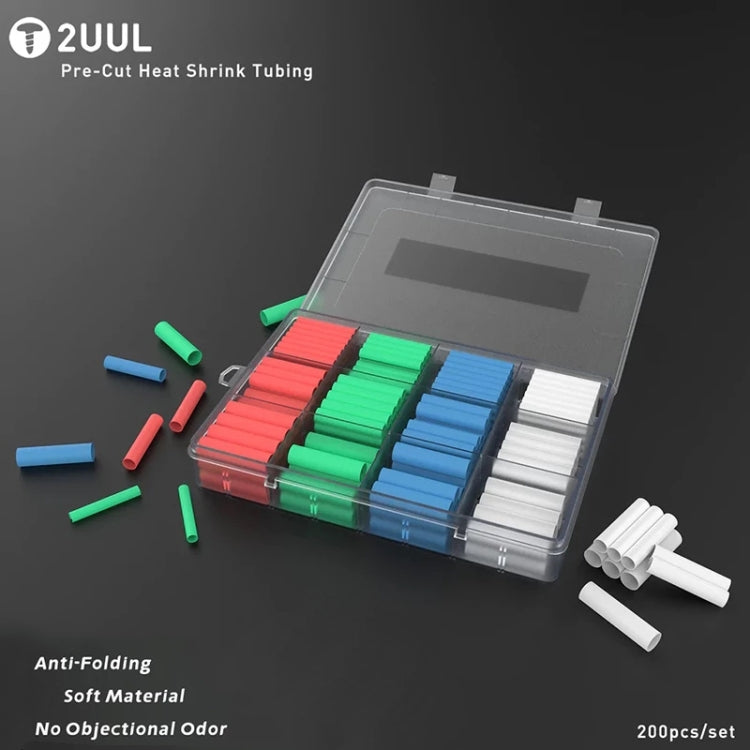 2UUL 200pcs/set PRE-CUT Heat Shrink Tubing - Repair & Spare Parts by 2UUL | Online Shopping UK | buy2fix