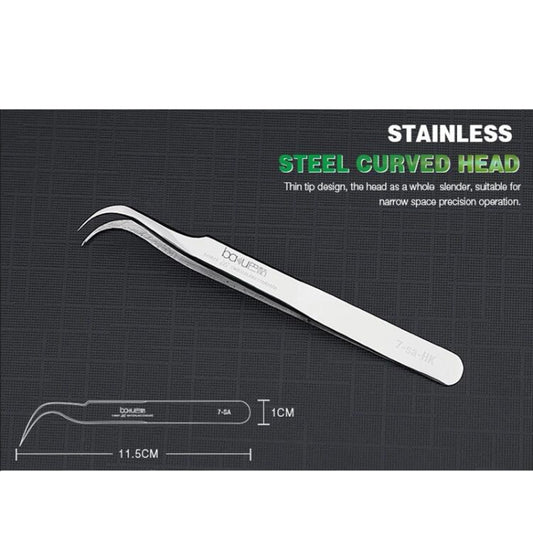 BAKU BA-i6-7-sa Stainless Steel Curved Tweezers by BAKU