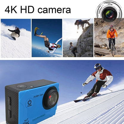 HAMTOD S9 UHD 4K WiFi  Sport Camera with Waterproof Case, Generalplus 4247, 2.0 inch LCD Screen, 170 Degree Wide Angle Lens (Blue) - DJI & GoPro Accessories by HAMTOD | Online Shopping UK | buy2fix