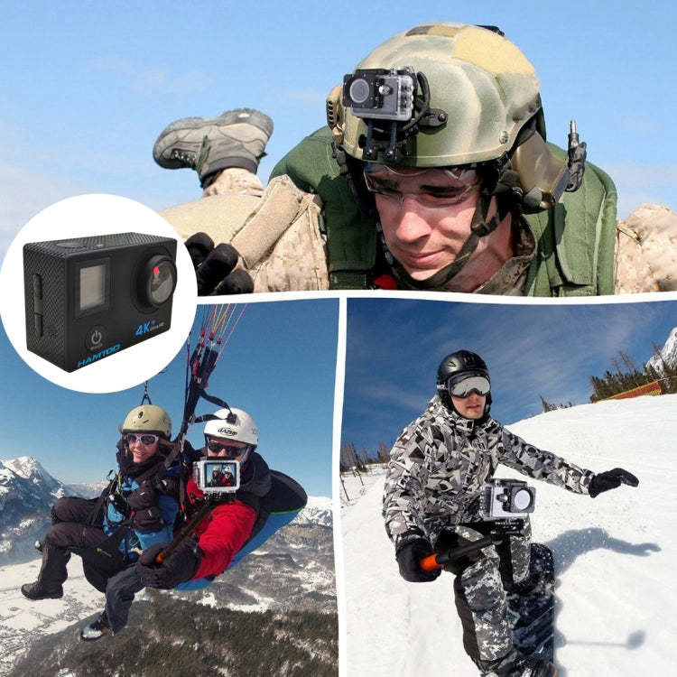 HAMTOD H12 UHD 4K WiFi  Sport Camera with Waterproof Case, Generalplus 4247, 0.66 inch + 2.0 inch LCD Screen, 170 Degree Wide Angle Lens (Silver) - DJI & GoPro Accessories by HAMTOD | Online Shopping UK | buy2fix