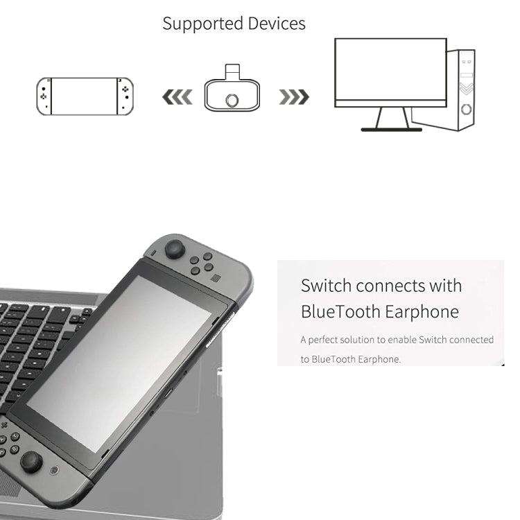 B26 CSR Bluetooth 5.0 One Drag Two Bluetooth Transmitter Type-c Wireless Audio Music Transmitter - Apple Accessories by buy2fix | Online Shopping UK | buy2fix