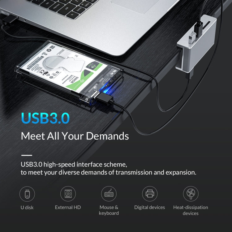 ORICO MH2AC-U3 Clip-type 2 Ports USB3.0 HUB with SD Card Reader -  by ORICO | Online Shopping UK | buy2fix