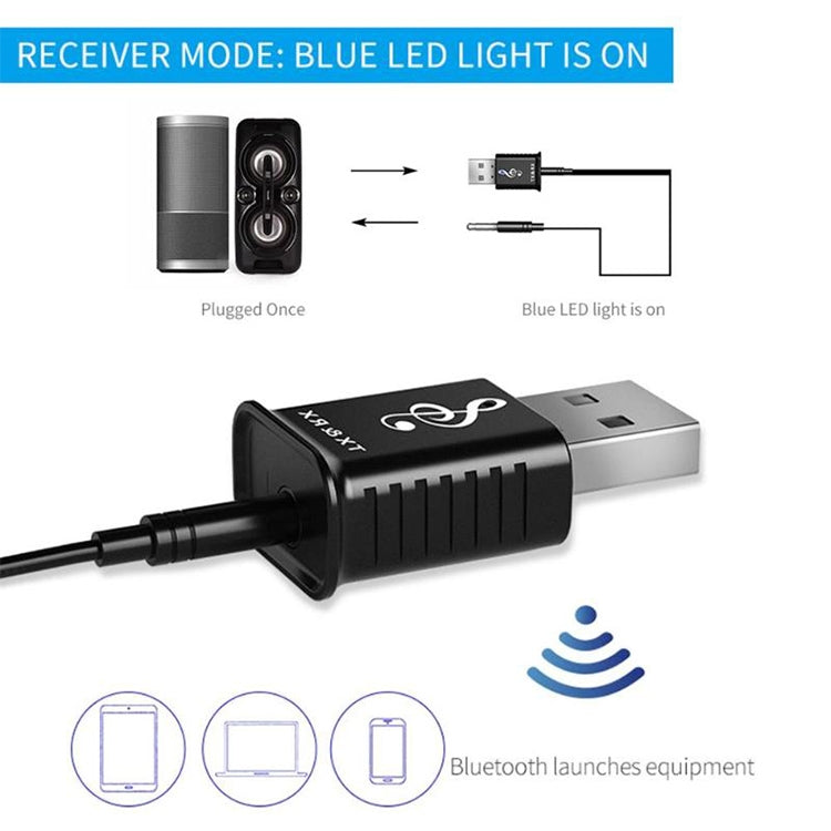 MSD168 2 in 1 Bluetooth Transmitter Receiver Mini 3.5mm AUX Stereo Wireless Bluetooth 5.0 Adapter For Car TV PC MP3 - Apple Accessories by buy2fix | Online Shopping UK | buy2fix