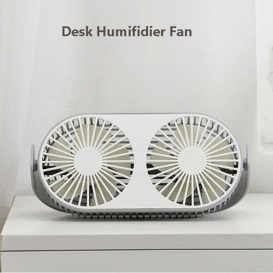 Small Bean Desktop Desktop Double Leaf Usb Mini Fan(Pink) by buy2fix