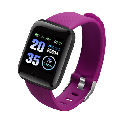 116plus 1.3 inch Color Screen Smart Bracelet IP67 Waterproof, Support Call Reminder/ Heart Rate Monitoring /Blood Pressure Monitoring/ Sleep Monitoring/Excessive Sitting Reminder/Blood Oxygen Monitoring(Purple) - Smart Wear by buy2fix | Online Shopping UK | buy2fix