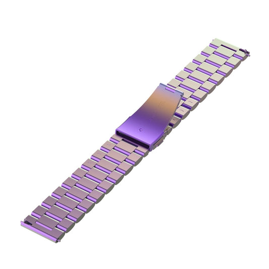 For Huami GTS/Galaxy Watch 42/40/44 20mm 3-Beads Stainless Steel Watch Band(Colourful) by buy2fix