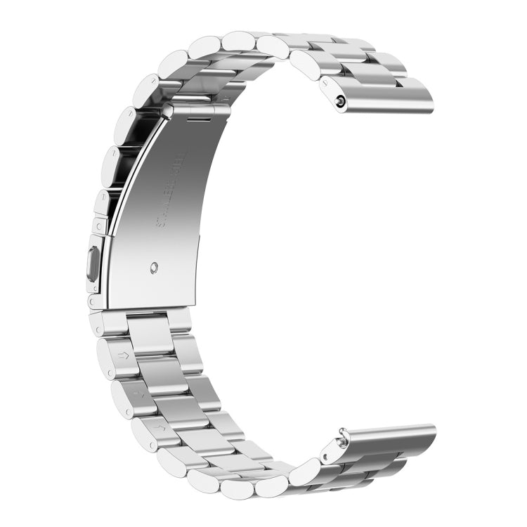 For Huami GTS/Galaxy Watch 42/40/44 20mm 3-Beads Stainless Steel Watch Band(Silver) by buy2fix