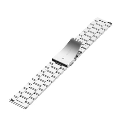 For Huami GTS/Galaxy Watch 42/40/44 20mm 3-Beads Stainless Steel Watch Band(Silver) by buy2fix