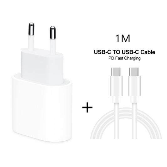 2 in 1 Single USB-C / Type-C Port Travel Charger + 3A PD 3.0 USB-C / Type-C to USB-C / Type-C Fast Charge Data Cable Set, Cable Length: 1m(EU Plug) by buy2fix