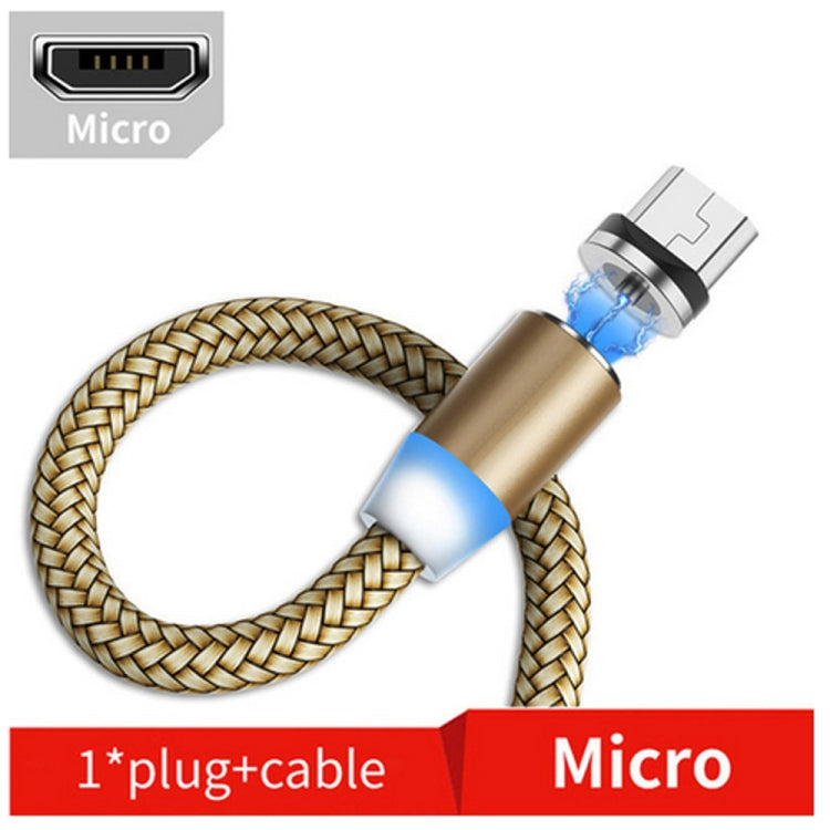 USB to Micro USB Magnetic Metal Connector Nylon Two-color Braided Magnetic Data Cable, Cable Length: 1m(Silver) - Mobile Accessories by buy2fix | Online Shopping UK | buy2fix