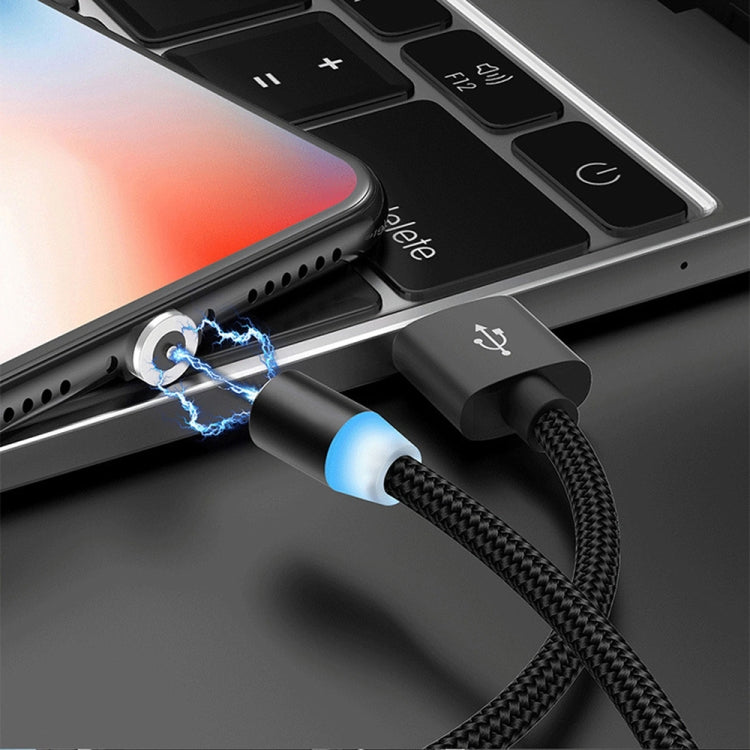 2 in 1 USB to Micro USB + USB-C / Type-C Magnetic Metal Connector Nylon Two-color Braided Magnetic Data Cable, Cable Length: 1m(Black) - Mobile Accessories by buy2fix | Online Shopping UK | buy2fix