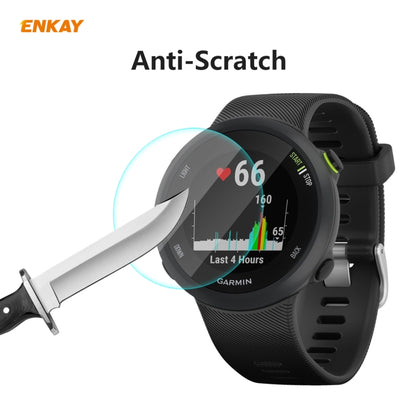 For Garmin Forerunner 45 / 45S ENKAY Hat-Prince 0.2mm 9H 2.15D Curved Edge Tempered Glass Screen Protector  Watch Film - Screen Protector by ENKAY | Online Shopping UK | buy2fix