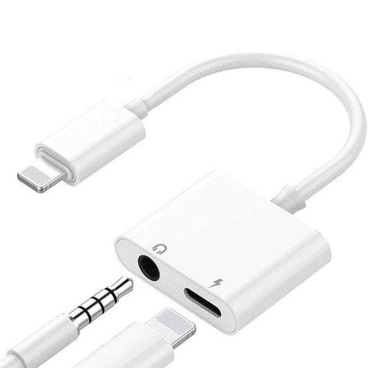 ZS-KL21804 2 in 1 8 Pin to 3.5mm Audio + 8 Pin Charging Interface, Earphone Adapter, Suitable for All IOS Systems - Earphone Adapter by buy2fix | Online Shopping UK | buy2fix