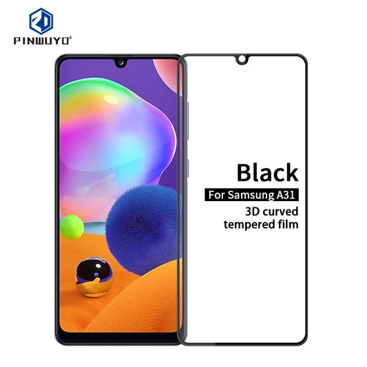 For Samsung Galaxy A31 PINWUYO 9H 3D Curved Full Screen Explosion-proof Tempered Glass Film(Black) - Samsung Accessories by PINWUYO | Online Shopping UK | buy2fix