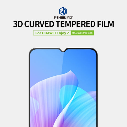 For Huawei Enjoy Z 5G PINWUYO 9H 3D Curved Full Screen Explosion-proof Tempered Glass Film(Black) by PINWUYO