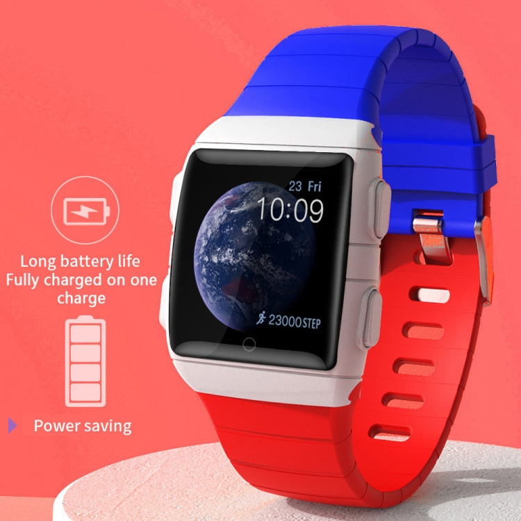 SANDA CR11 1.3 inch Screen Smart Watch IP68 Waterproof,Support Call Reminder /Heart Rate Monitoring/Blood Pressure Monitoring/Sedentary Reminder(Blue Red) - Smart Wear by SANDA | Online Shopping UK | buy2fix