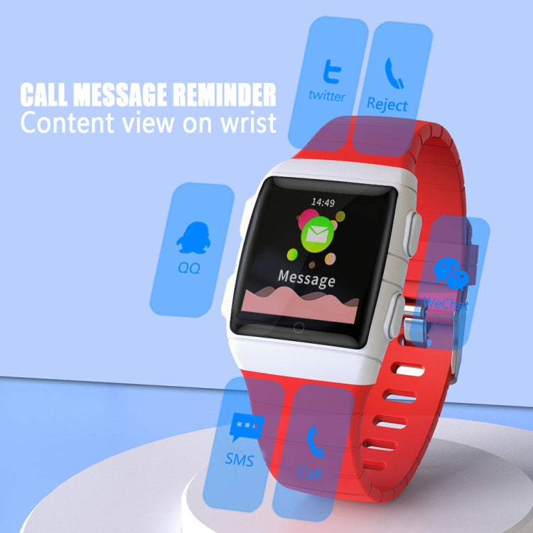 SANDA CR11 1.3 inch Screen Smart Watch IP68 Waterproof,Support Call Reminder /Heart Rate Monitoring/Blood Pressure Monitoring/Sedentary Reminder(Blue Red) - Smart Wear by SANDA | Online Shopping UK | buy2fix