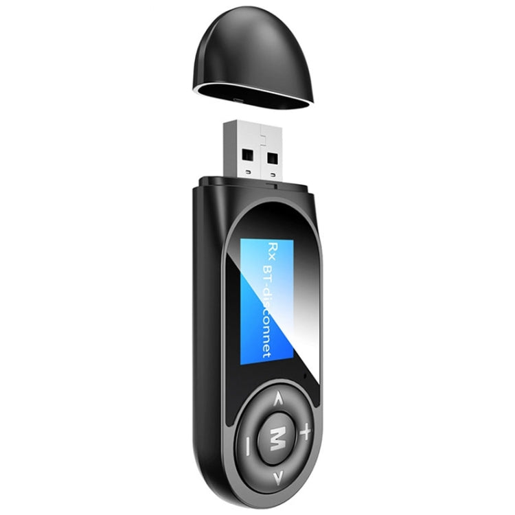 T13 Bluetooth 5.0 Drive-free USB Bluetooth Receiver and Transmitter with Screen - Apple Accessories by buy2fix | Online Shopping UK | buy2fix