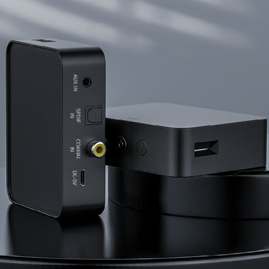 T6 Bluetooth 5.0 Computer TV Transmitter Fiber coaxial AUX Multifunction TF Card HiFI Bluetooth Audio transmitter by buy2fix