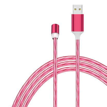 USB to Micro USB Magnetic Suction Colorful Streamer Mobile Phone Charging Cable, Length: 1m(Red Light) - Mobile Accessories by buy2fix | Online Shopping UK | buy2fix