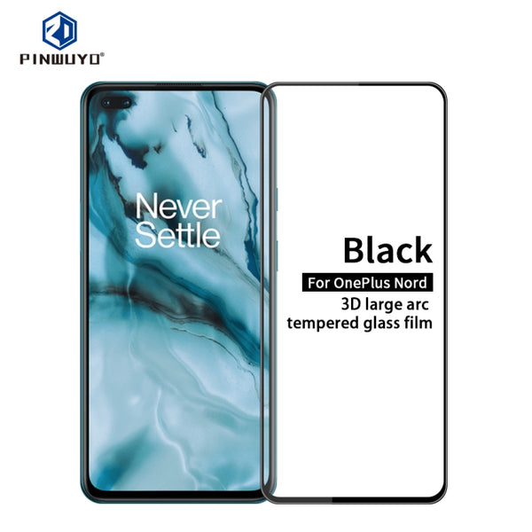 For OnePlus Nord PINWUYO 9H 3D Curved Full Screen Explosion-proof Tempered Glass Film(Black) by PINWUYO