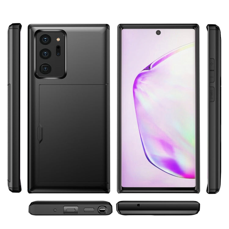 For Samsung Note20 Ultra Shockproof Rugged Armor Protective Case with Card Slot(Gold) by buy2fix