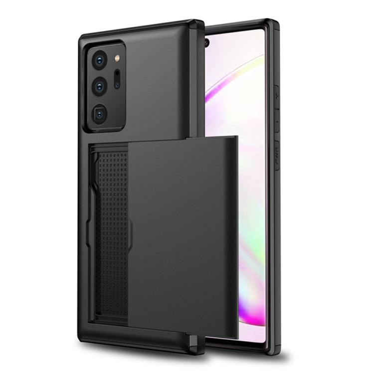 For Samsung Note20 Ultra Shockproof Rugged Armor Protective Case with Card Slot(Gold) by buy2fix