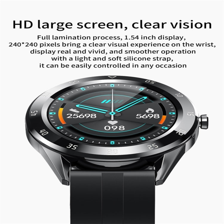 Y10 1.54inch Color Screen Smart Watch IP68 Waterproof,Support Heart Rate Monitoring/Blood Pressure Monitoring/Blood Oxygen Monitoring/Sleep Monitoring(Black) - Smart Wear by buy2fix | Online Shopping UK | buy2fix