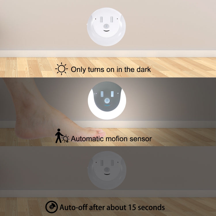 USB Charging Light & Human Body Sensing Control Smile Magnetic Night Light(Warm white light) by buy2fix