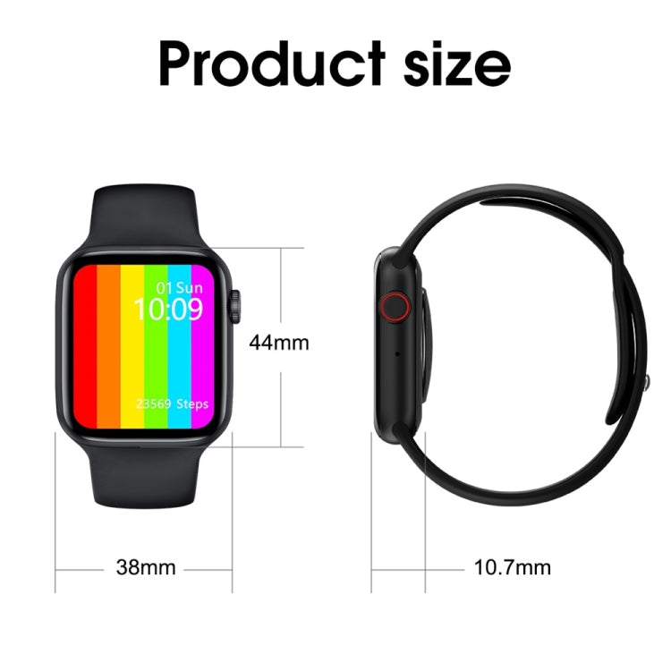 W26 1.75 inch IPS Color Screen Smart Watch, Life Waterproof, Support Temperature Monitoring/Heart Rate Monitoring/Blood Pressure Monitoring/Sleep Monitoring(Black) - Smart Wear by buy2fix | Online Shopping UK | buy2fix