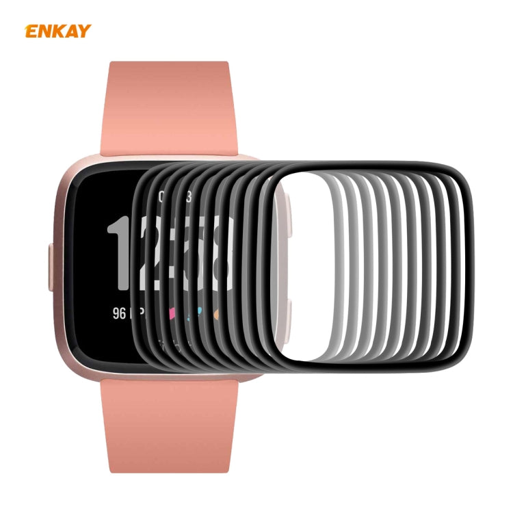 10 PCS For Fitbit Versa 3 / Fitbit Sense ENKAY Hat-Prince 3D Full Screen Soft PC Edge + PMMA HD Screen Protector Film - Screen Protector by ENKAY | Online Shopping UK | buy2fix