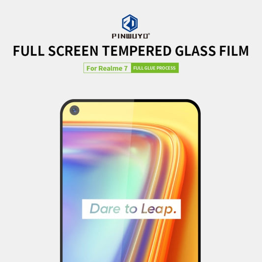 For OPPO Realme7 PINWUYO 9H 2.5D Full Screen Tempered Glass Film(Black) by PINWUYO