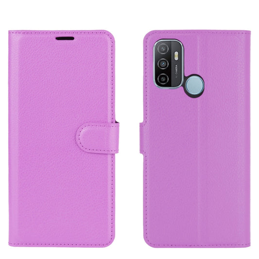 For OPPO A53 2020/OPPO A32 2020 Litchi Texture Horizontal Flip Protective Case with Holder & Card Slots & Wallet(Purple) by buy2fix